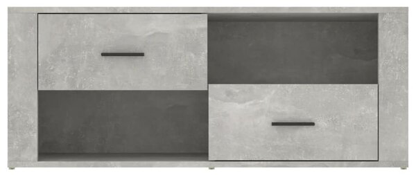 Betonszürke szerelt fa TV-szekrény 100x35x40 cm
