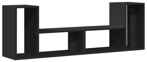 2 db fekete szerelt fa TV-szekrény 75 x 30 x 50 cm
