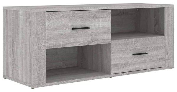 Szürke sonoma színű szerelt fa TV-szekrény 100 x 35 x 40 cm