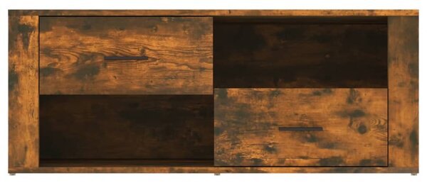 Füstös tölgy színű szerelt fa TV-szekrény 100 x 35 x 40 cm