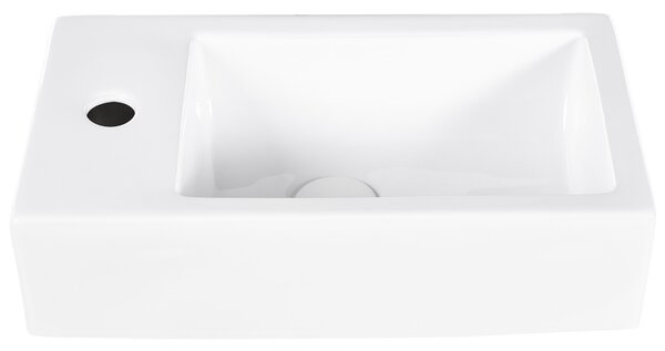 Pultra helyezhető mosdókagyló LIMARI 45 x 24 cm Kerámia Fehér Bal oldali