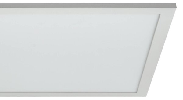 Lindby LED-es panel Enja, fehér, alumínium, 39,5 cm x cm, dimmelhető, Alu / szürke / cink, Dolgozószoba / Iroda, Alumínium, Modern