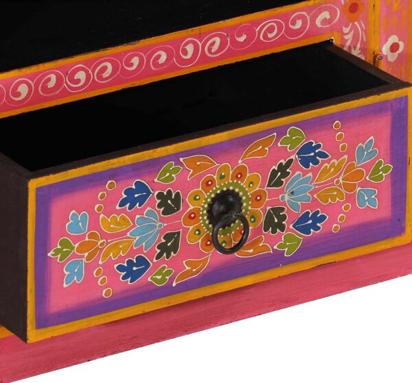 Rózsaszín tömör mangófa TV-szekrény 110 x 30 x 40 cm