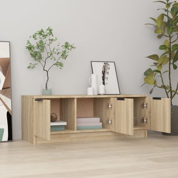 Sonoma tölgy színű szerelt fa TV-szekrény 102 x 35 x 36,5 cm