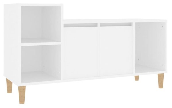 Fehér szerelt fa TV-szekrény 100x35x55 cm