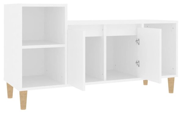 Fehér szerelt fa TV-szekrény 100x35x55 cm