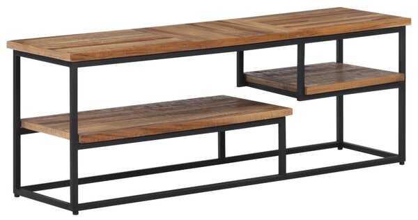 Tömör újrahasznosított tíkfa TV-szekrény 110 x 30 x 39 cm