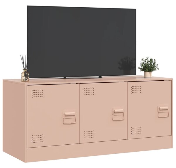 Rózsaszín acél TV-szekrény 99 x 39 x 44 cm