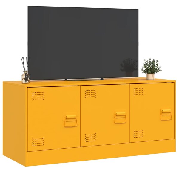 Mustársárga acél TV-szekrény 99 x 39 x 44 cm