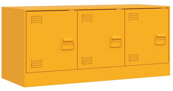Mustársárga acél TV-szekrény 99 x 39 x 44 cm