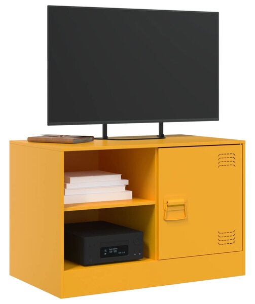 2 db mustársárga acél TV-szekrény 67 x 39 x 44 cm