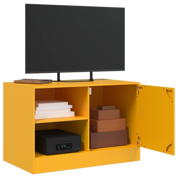 Mustársárga acél TV-szekrény 67 x 39 x 44 cm