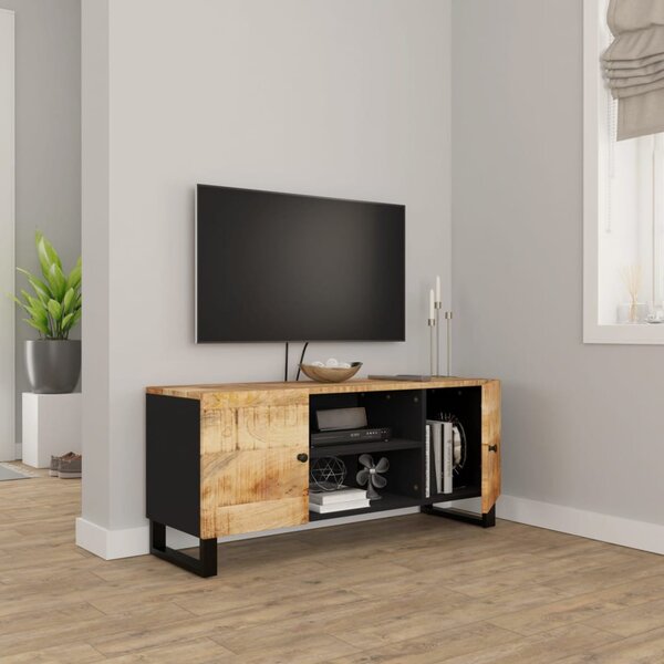Tömör mangófa TV-szekrény 105 x 33 x 46 cm