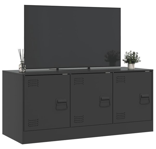 Fekete acél TV-szekrény 99 x 39 x 44 cm