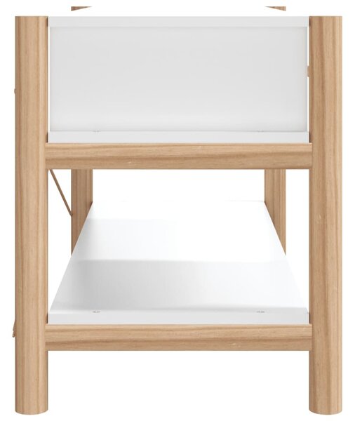 Fehér szerelt fa TV-szekrény 82x38x45 cm
