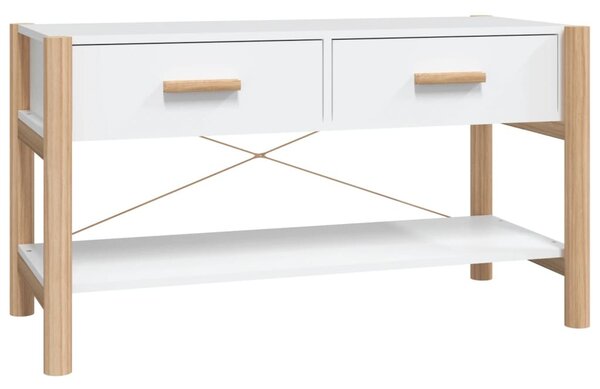 Fehér szerelt fa TV-szekrény 82x38x45 cm