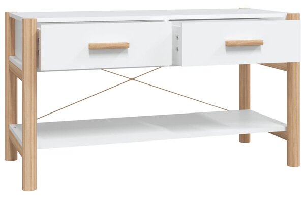 Fehér szerelt fa TV-szekrény 82x38x45 cm