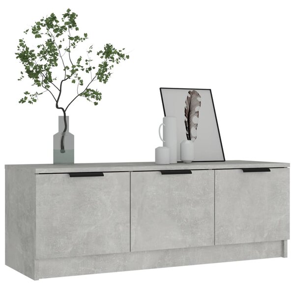 Betonszürke szerelt fa TV-szekrény 102 x 35 x 36,5 cm
