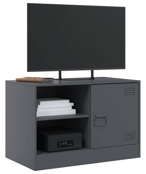 Antracitszürke acél TV-szekrény 67 x 39 x 44 cm