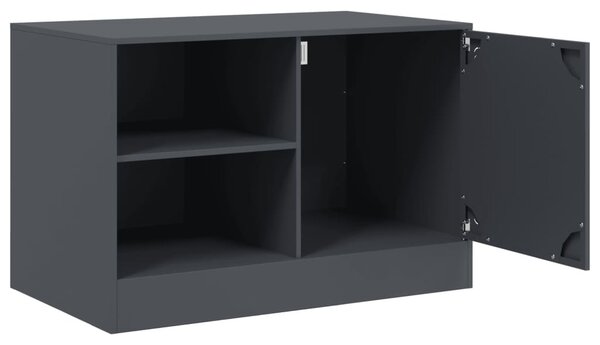 Antracitszürke acél TV-szekrény 67 x 39 x 44 cm
