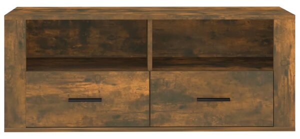 Füstös tölgy színű szerelt fa TV-szekrény 100 x 35 x 40 cm