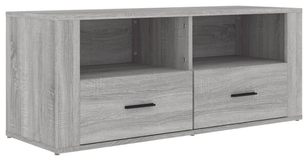 Szürke sonoma színű szerelt fa TV-szekrény 100 x 35 x 40 cm