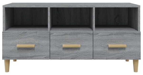 Szürke sonoma színű szerelt fa TV-szekrény 120 x 36 x 50 cm