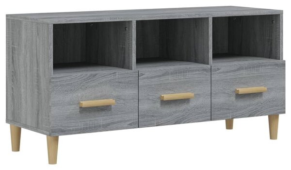 Szürke sonoma színű szerelt fa TV-szekrény 120 x 36 x 50 cm