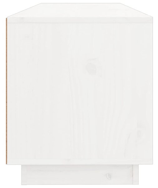 Fehér tömör fenyőfa TV-szekrény 100x34x40 cm