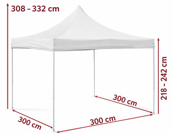 Partisátor ollós 3x3 m ALU Standard – 4 oldalfal szín kék