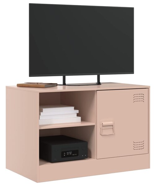 2 db rózsaszín acél TV-szekrény 67 x 39 x 44 cm
