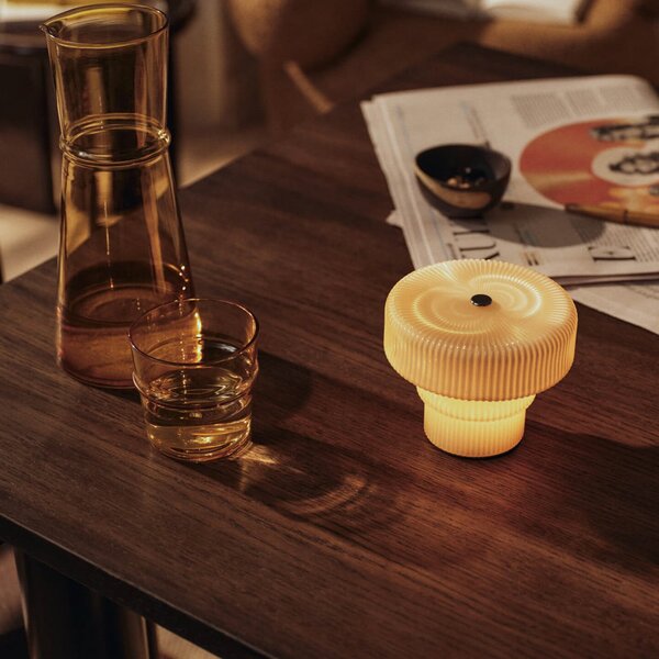 Asztali lámpa ferm LIVING, dimmable, Bézs, Nappali, Üveg
