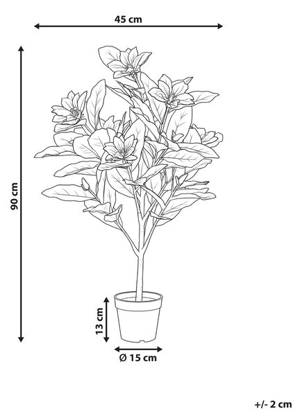Műnövény MAGNOLIA TREE 90 cm Piros