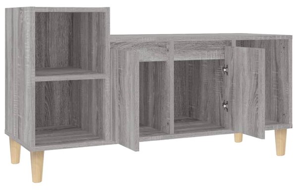 Szürke sonoma színű szerelt fa TV-szekrény 100x35x55 cm