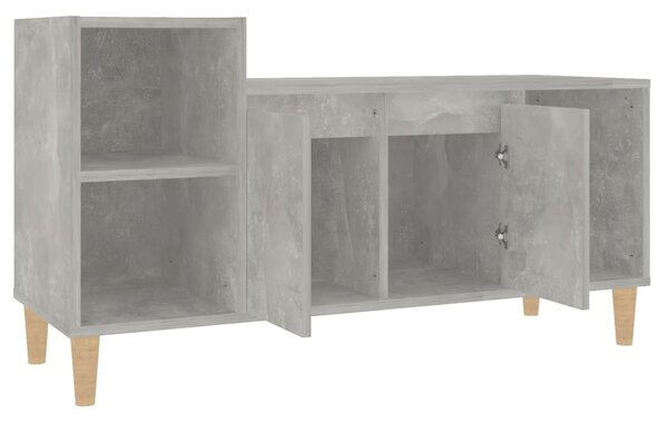 Betonszürke szerelt fa TV-szekrény 100 x 35 x 55 cm