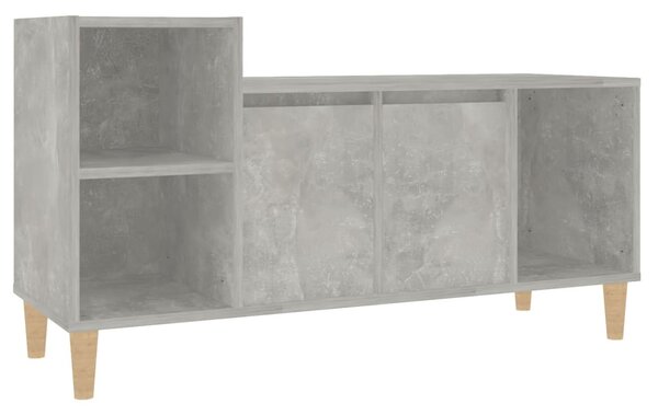 Betonszürke szerelt fa TV-szekrény 100 x 35 x 55 cm