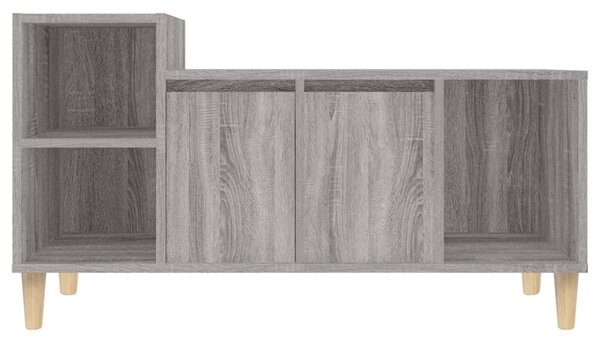 Szürke sonoma színű szerelt fa TV-szekrény 100x35x55 cm