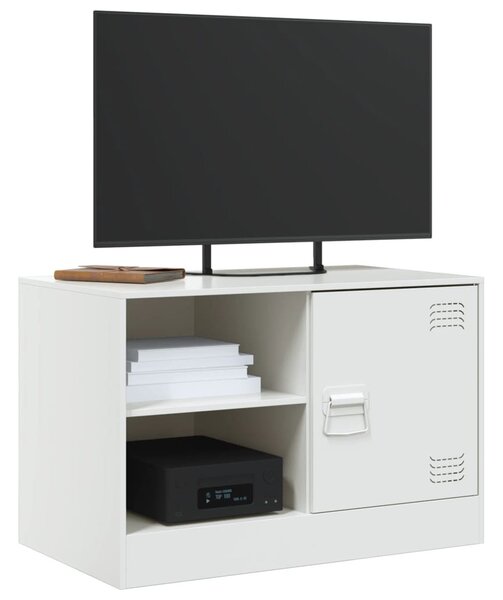 2 db fehér acél TV-szekrény 67 x 39 x 44 cm