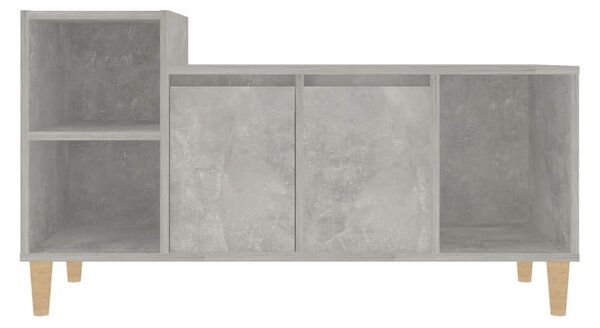 Betonszürke szerelt fa TV-szekrény 100 x 35 x 55 cm