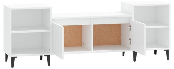 Fehér szerelt fa TV-szekrény 160 x 35 x 55 cm
