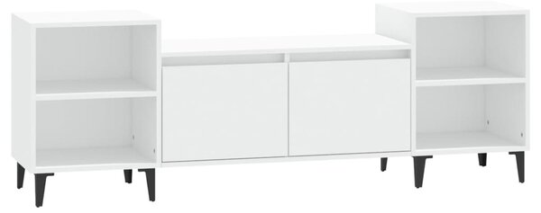 Fehér szerelt fa TV-szekrény 160 x 35 x 55 cm