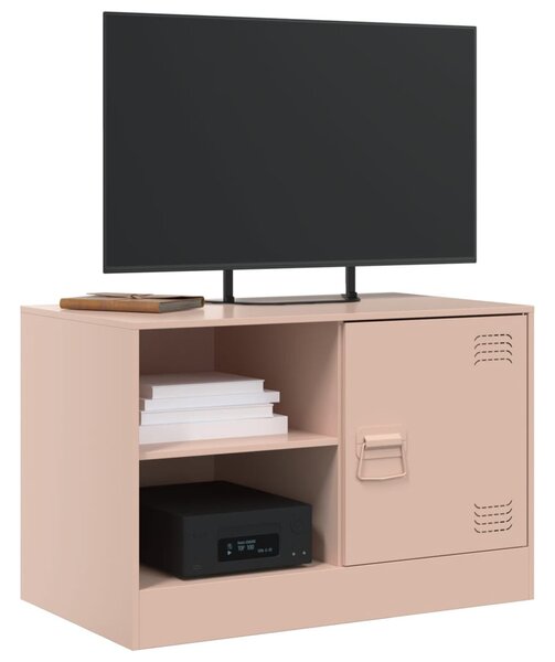 Rózsaszín acél TV-szekrény 67 x 39 x 44 cm