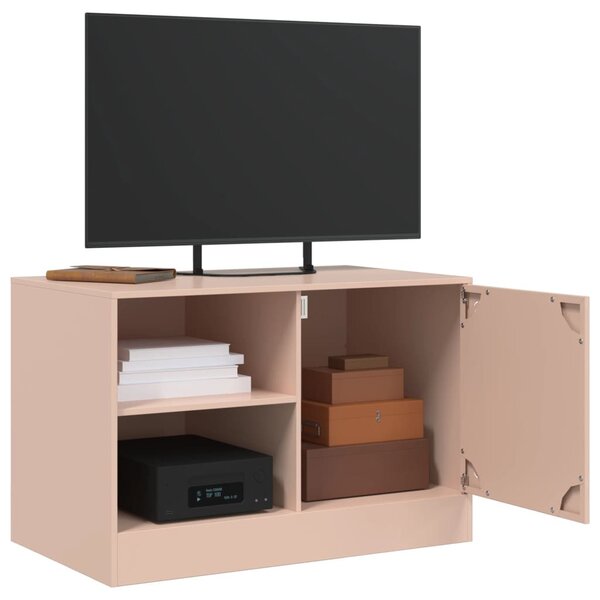 Rózsaszín acél TV-szekrény 67 x 39 x 44 cm