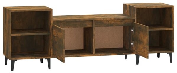 Füstös tölgy színű szerelt fa TV-szekrény 160x35x55 cm
