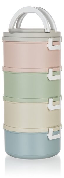 Banquet Avanza műanyag ételhordozó, 2,8 l, 4 db-os szett multicolor