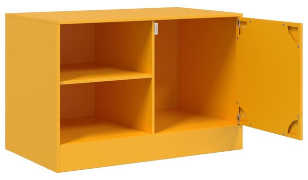 2 db mustársárga acél TV-szekrény 67 x 39 x 44 cm