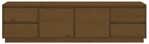 Mézbarna tömör fenyőfa TV-szekrény 176x37x47,5 cm