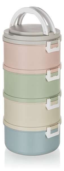 Banquet Avanza műanyag ételhordozó, 2,8 l, 4 db-os szett multicolor