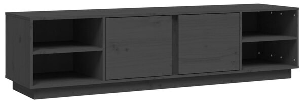 Szürke tömör fenyőfa TV-szekrény 156 x 40 x 40 cm