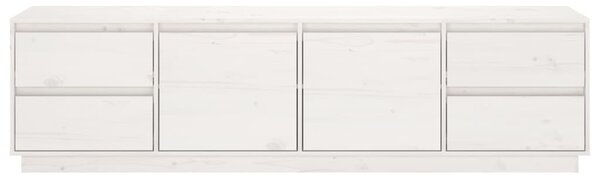 Fehér tömör fenyőfa TV-szekrény 176 x 37 x 47,5 cm